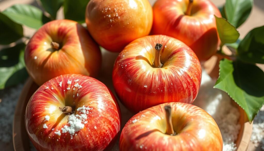 Äpfel und Zucker
