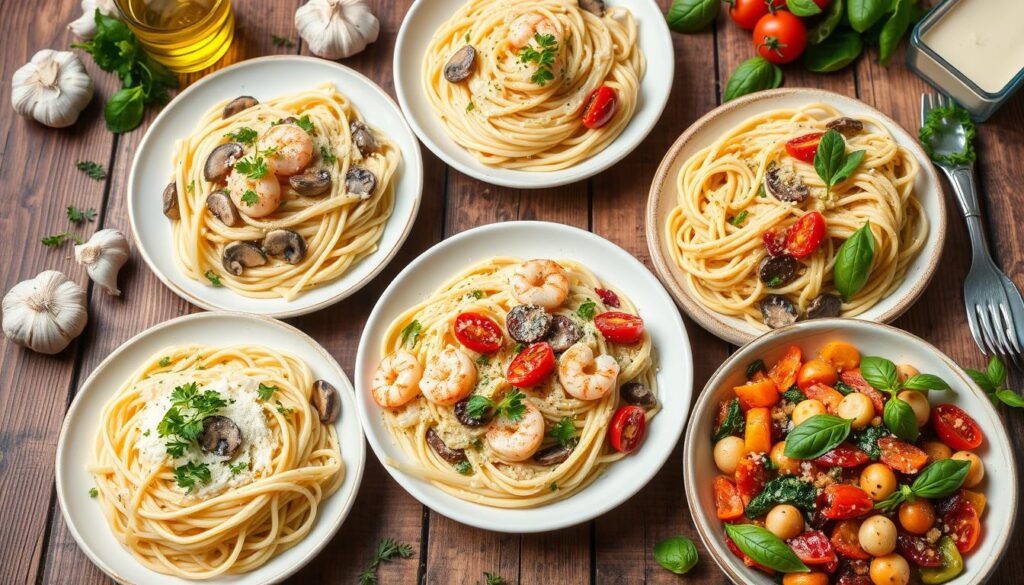 Alfredo-Pasta Varianten