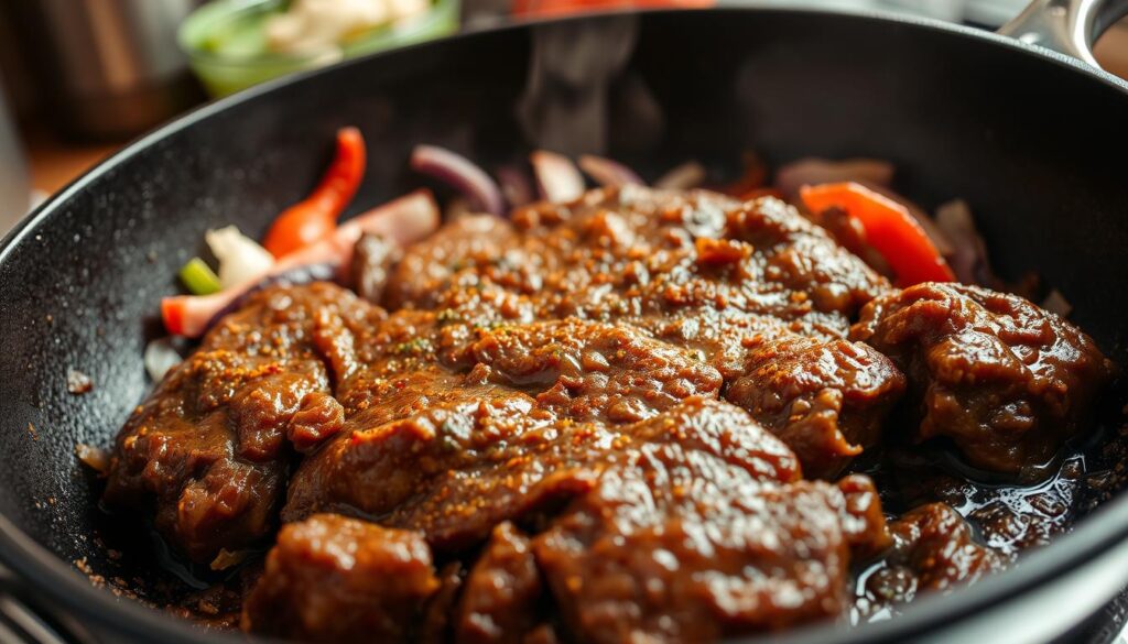 Anbraten Rindfleisch