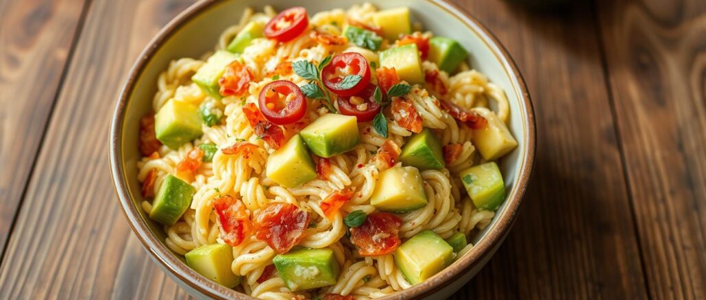 Avocado-Bacon-Orzo Rezept