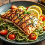 Blackened Tilapia mit Zucchininudeln