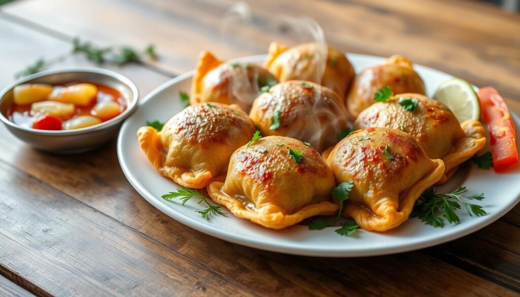 Chebureki servieren