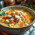 Cremige Hühnernudelsuppe