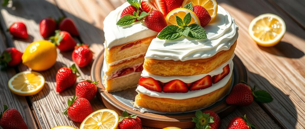 Erdbeer-Zitronen-Kuchen