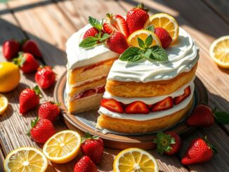 Erdbeer-Zitronen-Kuchen