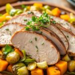 Gebratener Rosenkohl-Butternusskürbis-Salat