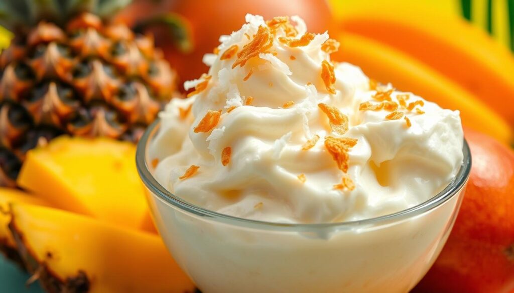 Gefrorener Joghurt mit Kokosnuss-Splitter