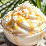 Gefrorener Joghurt mit Kokosnuss-Splitter