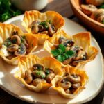 Gefüllte Pilz-Phyllo-Tassen