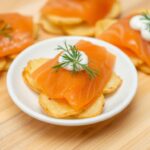 Geräucherte Lachs-Potato-Chip-Canapés
