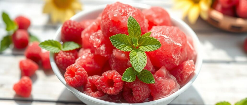 Himbeer-Sorbet
