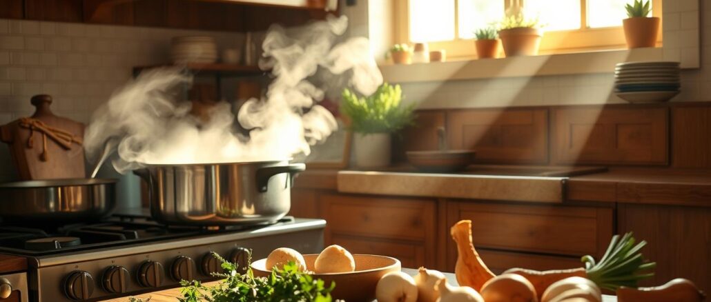 Hühnchen und Knödel