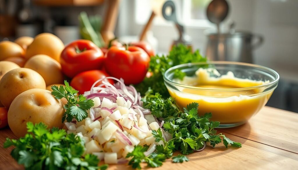 Kartoffelsalat zubereiten