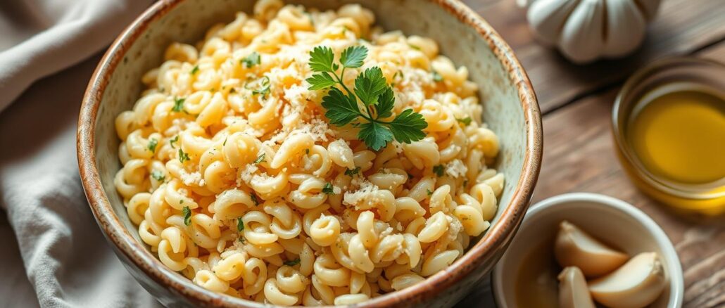 Knoblauch-Parmesan-Orzo einfaches Rezept