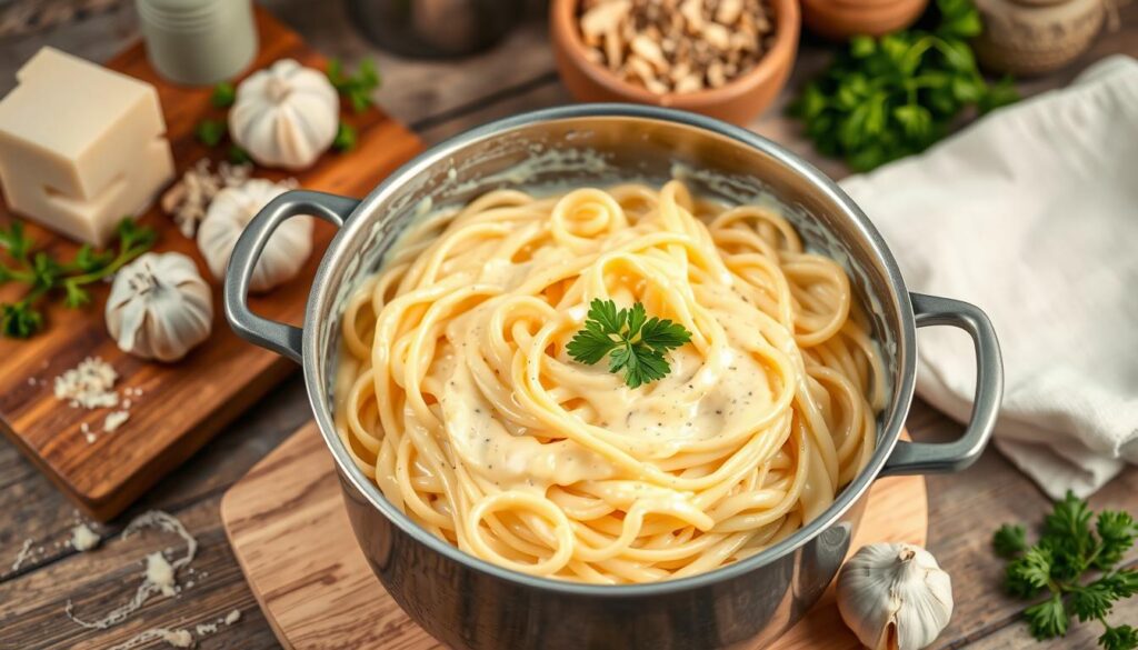Kochanleitung Alfredo-Pasta