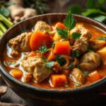 Langsamer Malaysischer Hühnereintopf