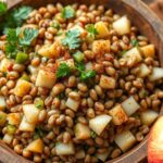 Linsensalat mit Apfel und Zimt