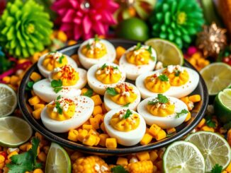 Mexican Street Corn Deviled Eggs