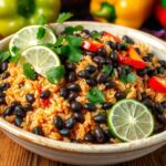 Mexikanischer Reis mit schwarzen Bohnen