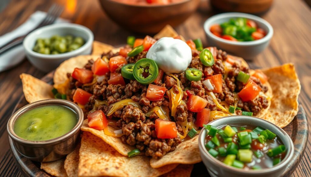 Nachos servieren
