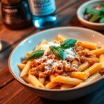 Penne mit Wodka-Reissauce