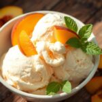 Pfirsich Eiscreme