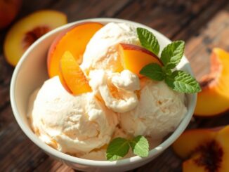 Pfirsich Eiscreme