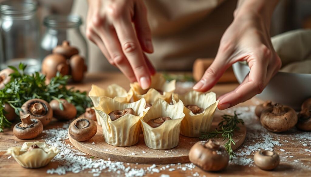 Phyllo-Tassen formen