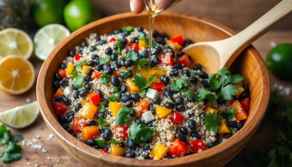 Quinoa Salat mixen