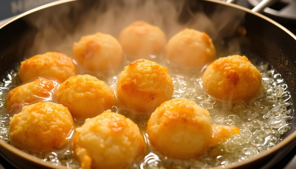 Reisbällchen frittieren