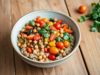 Rezept für Kichererbsen-Quinoa-Bowl