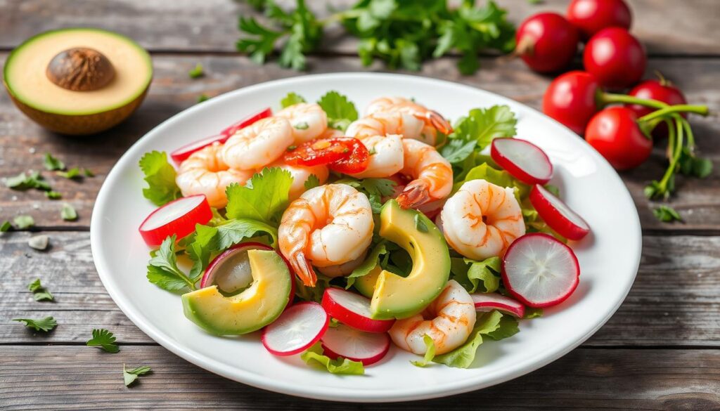 Salat anrichten