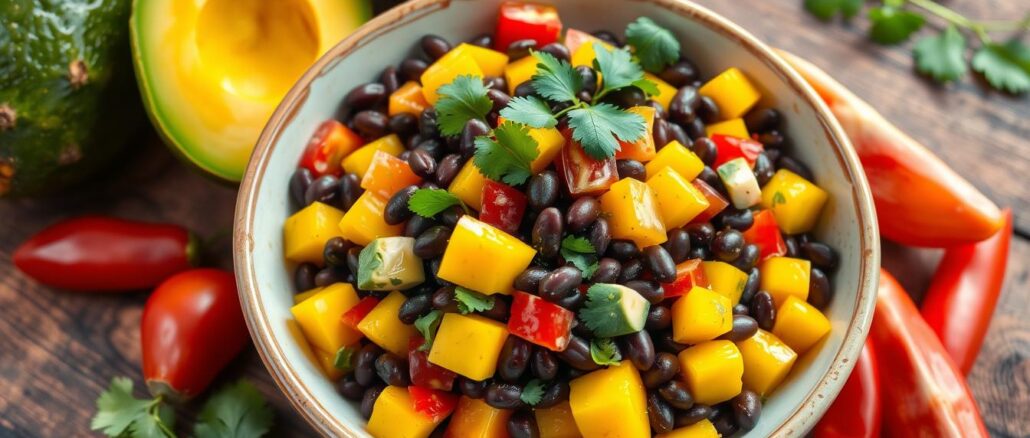 Schwarzer Bohnen-Mango-Salat