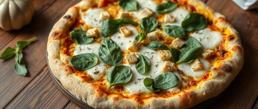 Spinat- und Artischocken-Pizza Rezept