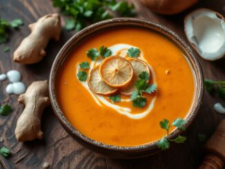 Süßkartoffelsuppe mit Ingwer