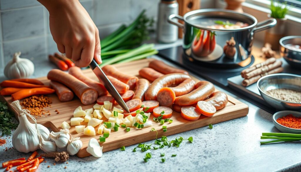 Wurst zubereiten