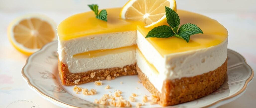 Zitronen-Käse-Schichtkuchen