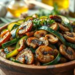 Zucchini- und Pilzpfanne