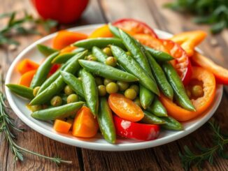 Zuckererbsen Rezept mit Karotten und Paprika