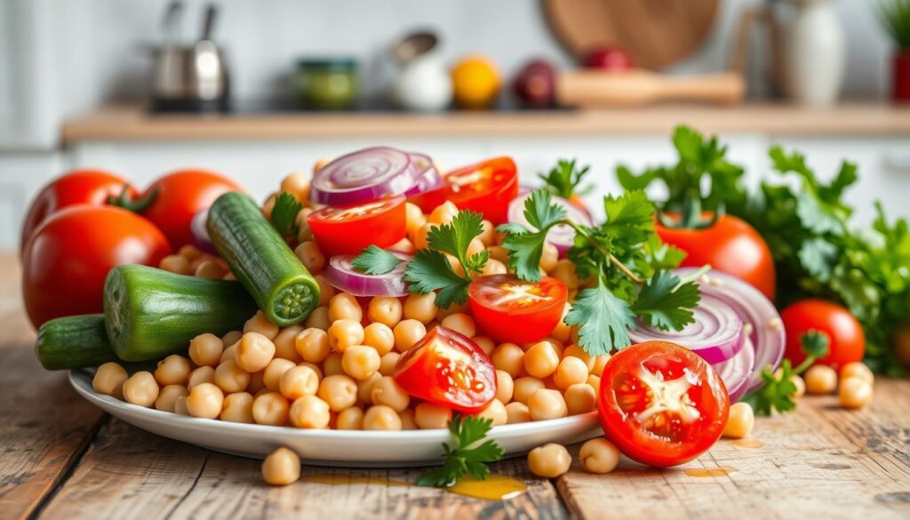 Zutaten Kichererbsensalat