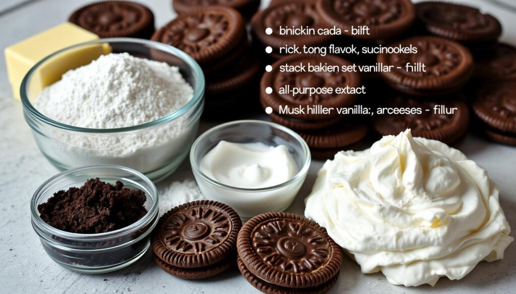 Zutaten Oreo-Teig Cremefüllung