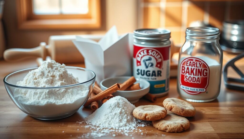 Zutaten Snickerdoodles Teig Zimt Zucker