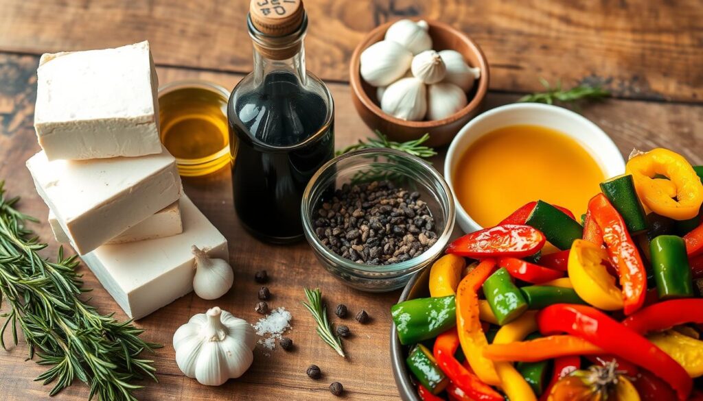 Zutaten für Balsamico-Glasierte Tofu-Steaks