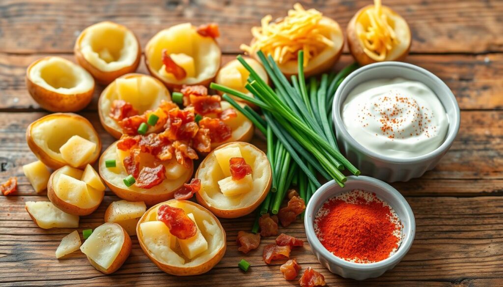 Zutaten für Mini Kartoffelschalen