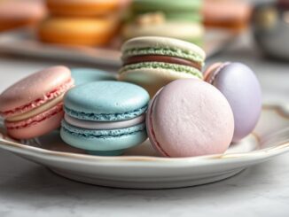 bunte und elegante Macarons