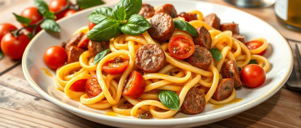 italienische Wurst-Pasta
