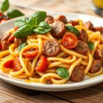 italienische Wurst-Pasta