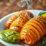 knusprige Hasselback-Kartoffeln