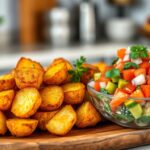 knusprige Kartoffeln mit Avocado-Salsa
