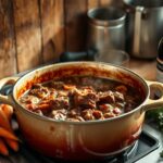 traditionelles französisches Rindfleischgericht